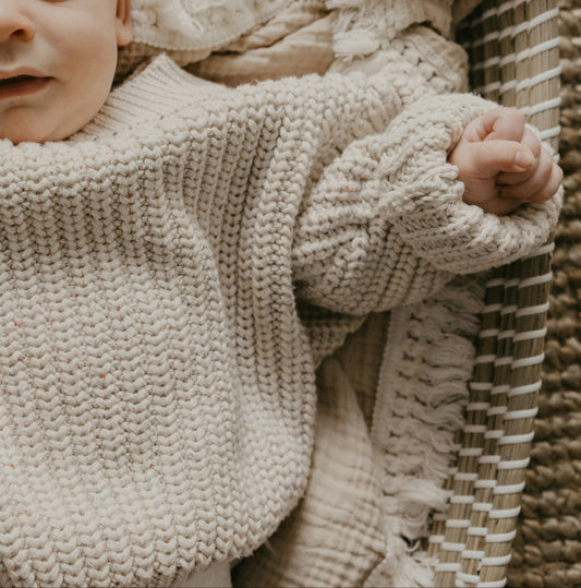 Ρόζ βαμβακερό πουλόβερ με όνομα